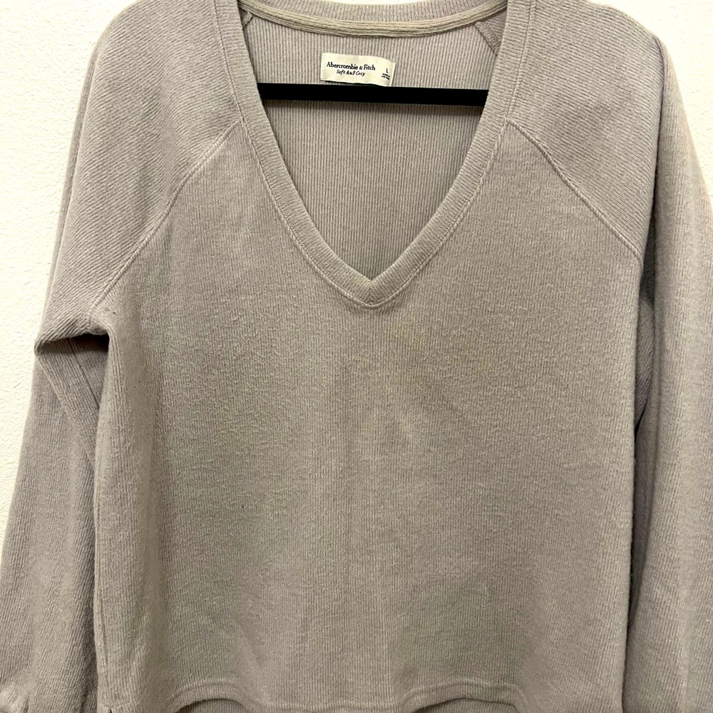 Soft V-neck sweater.